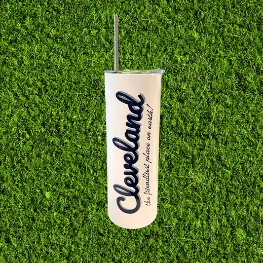 Cleveland Script 20oz Stainless Steel Straight Tumbler