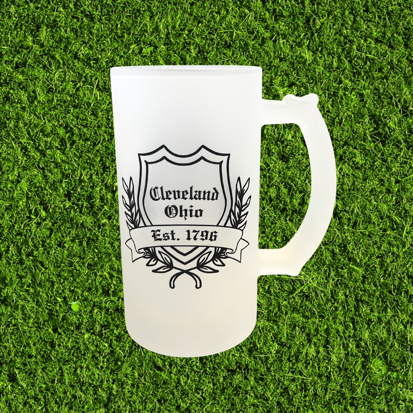 Cleveland Ohio Crest Frosted Pint Beer Stein