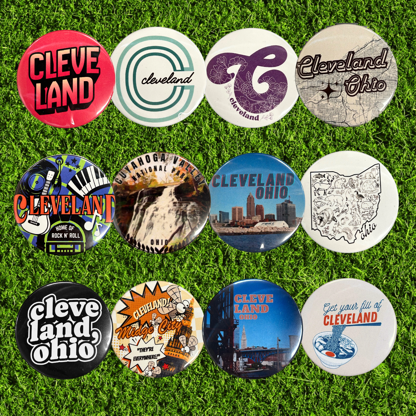 Cleveland Button Magnet