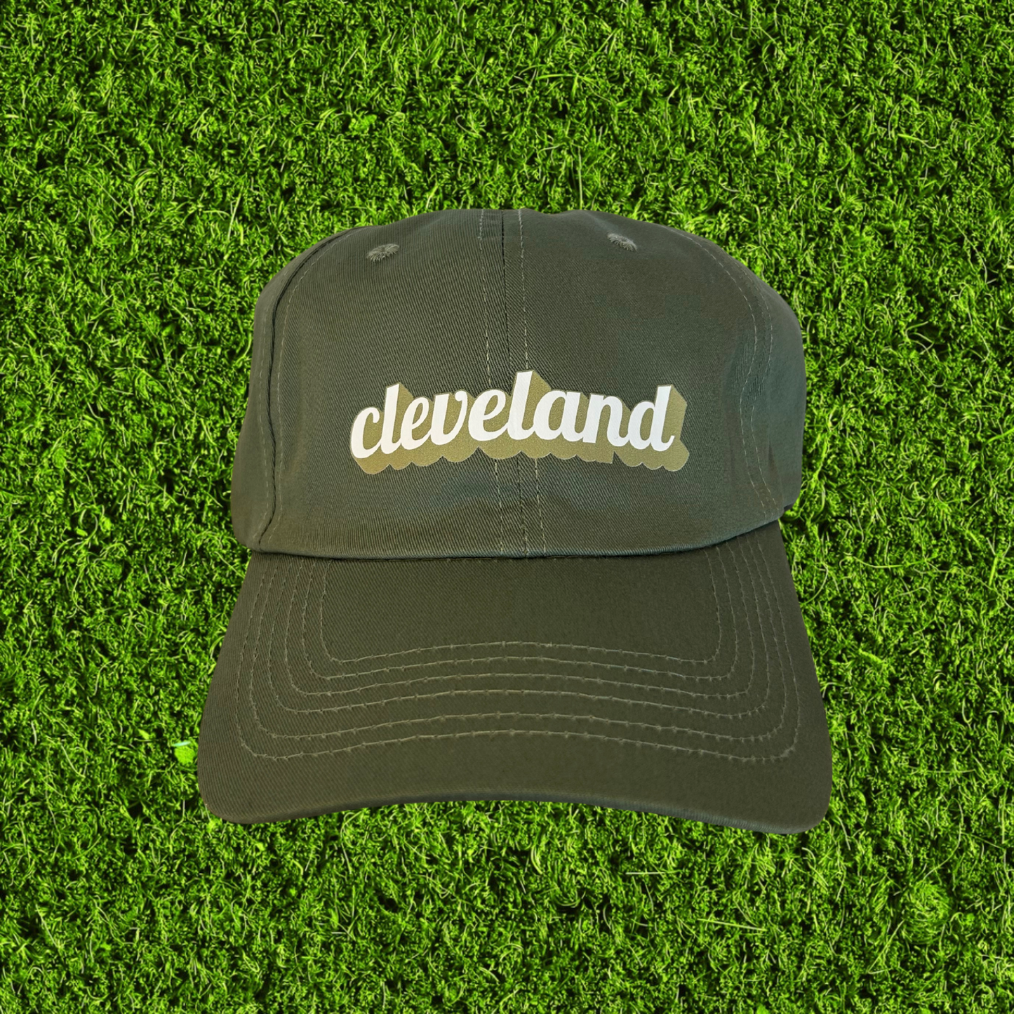 Green Cleveland Script Hat