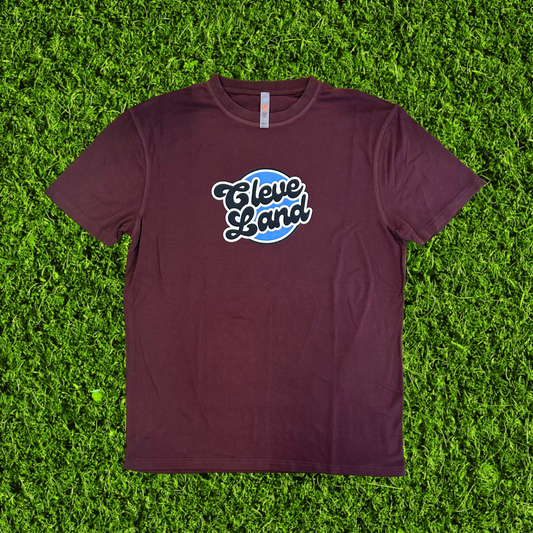 Retro Cleveland Burgundy T-Shirt