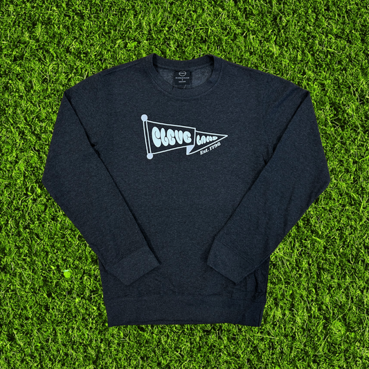 Cleveland Pennant Charcoal Grey Crewneck