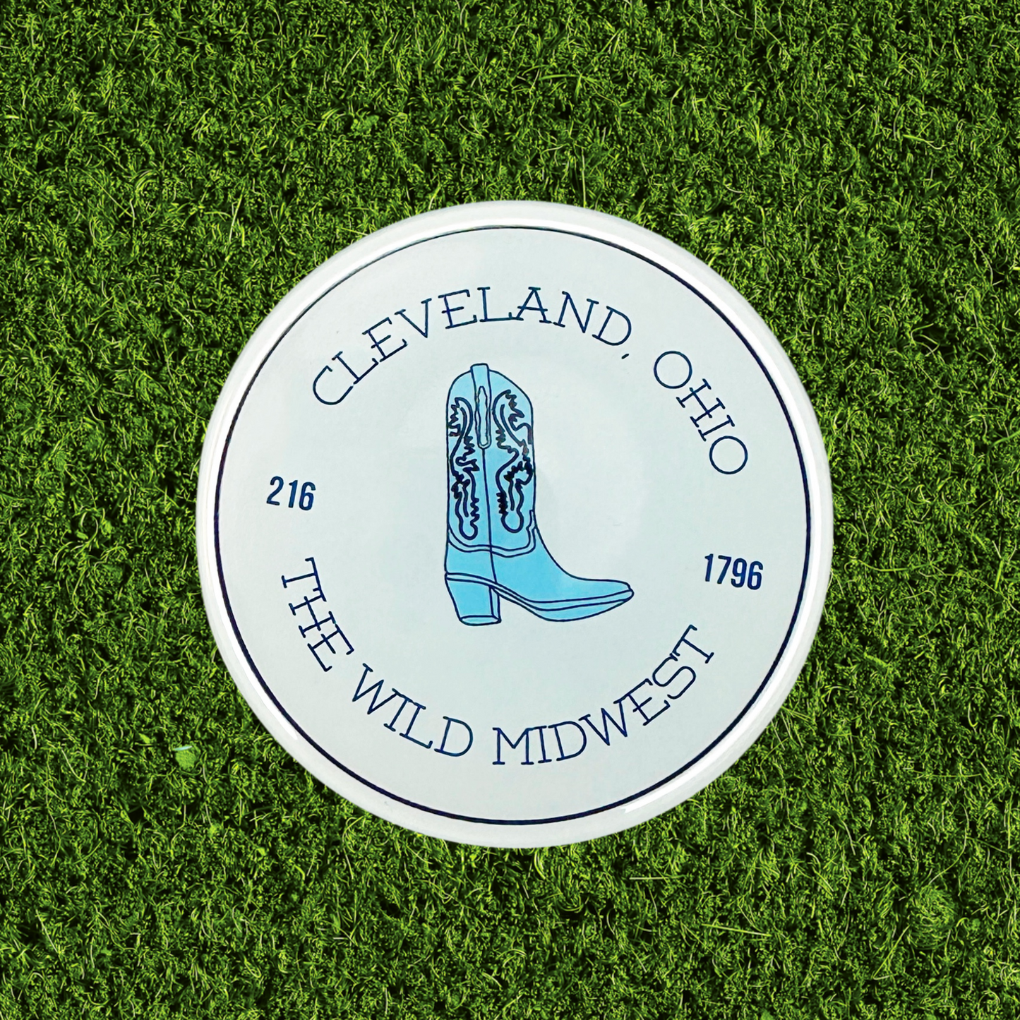 Wild Midwest Cowgirl Boot Cleveland Acrylic Magnet