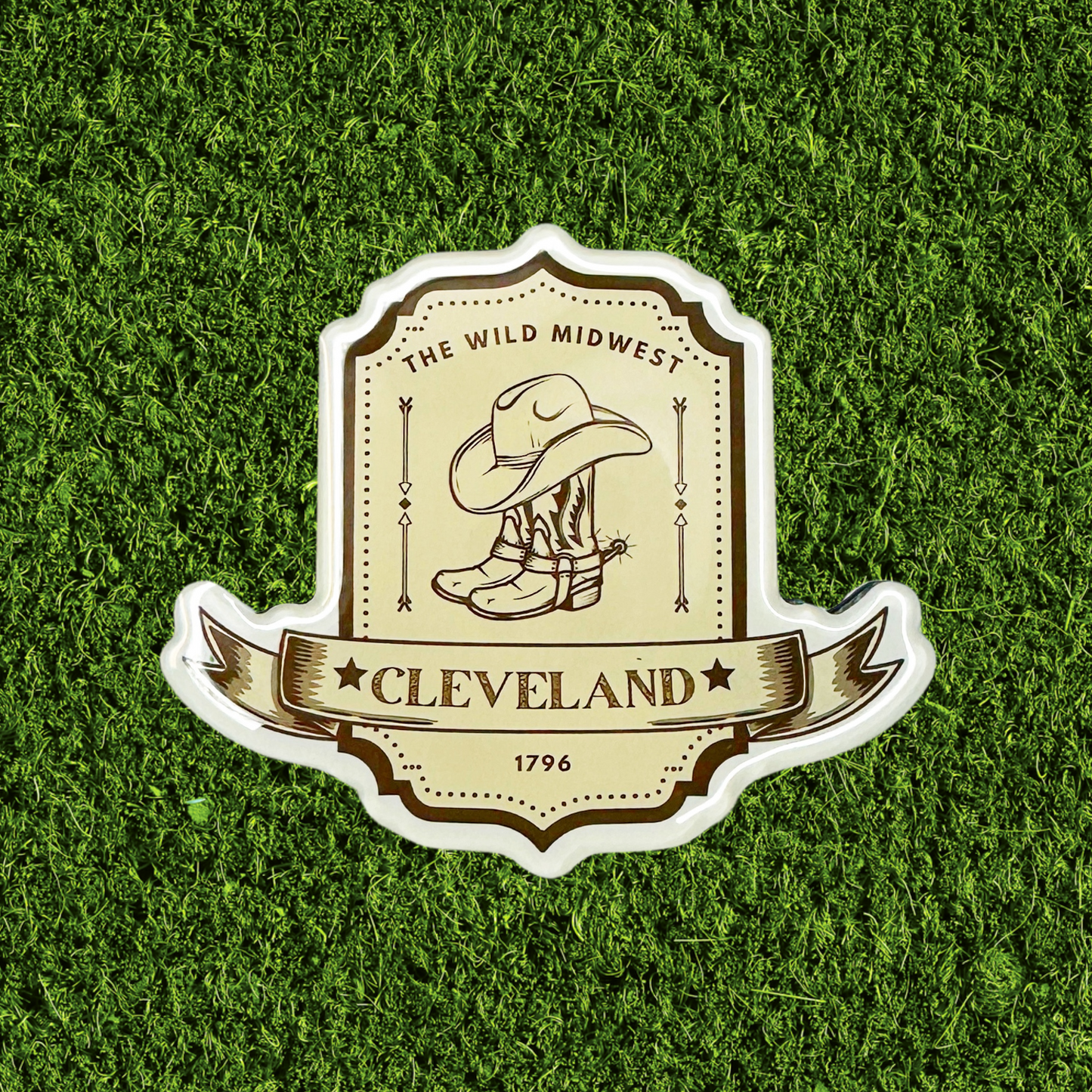 Wild Midwest Boots & Cowboy Hat Cleveland Acrylic Magnet