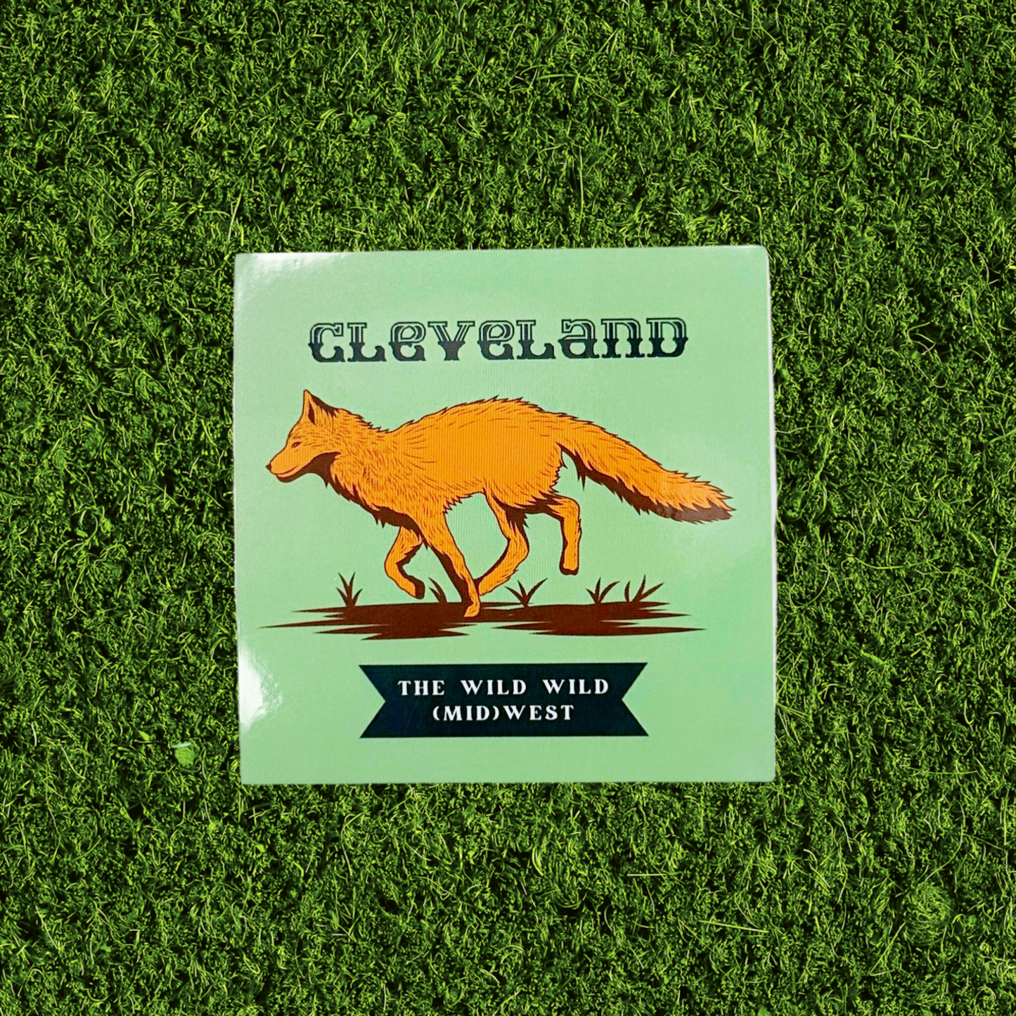 Wild Midwest Coyote Cleveland Acrylic Magnet