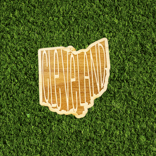 Cleveland Ohio Wooden Magnet