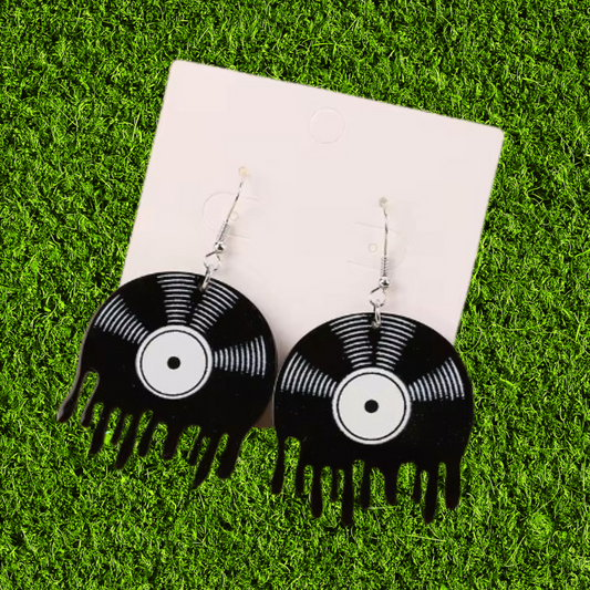 Take that Old Record Off the Shelf Dangle Earrings