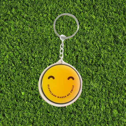 Cleveland Makes Me Smile Acrylic Keychain