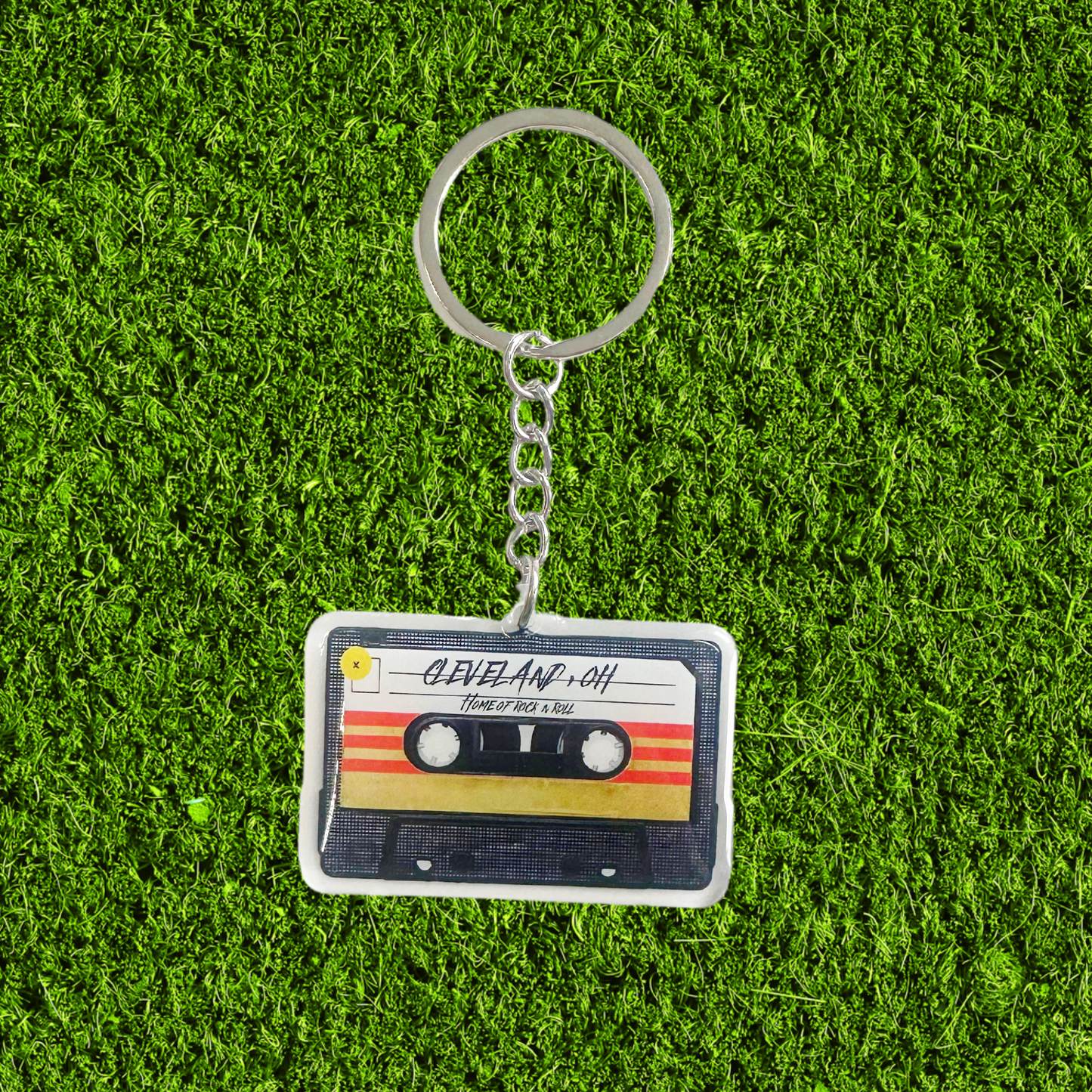 Home of Rock Cassette Acrylic Keychain