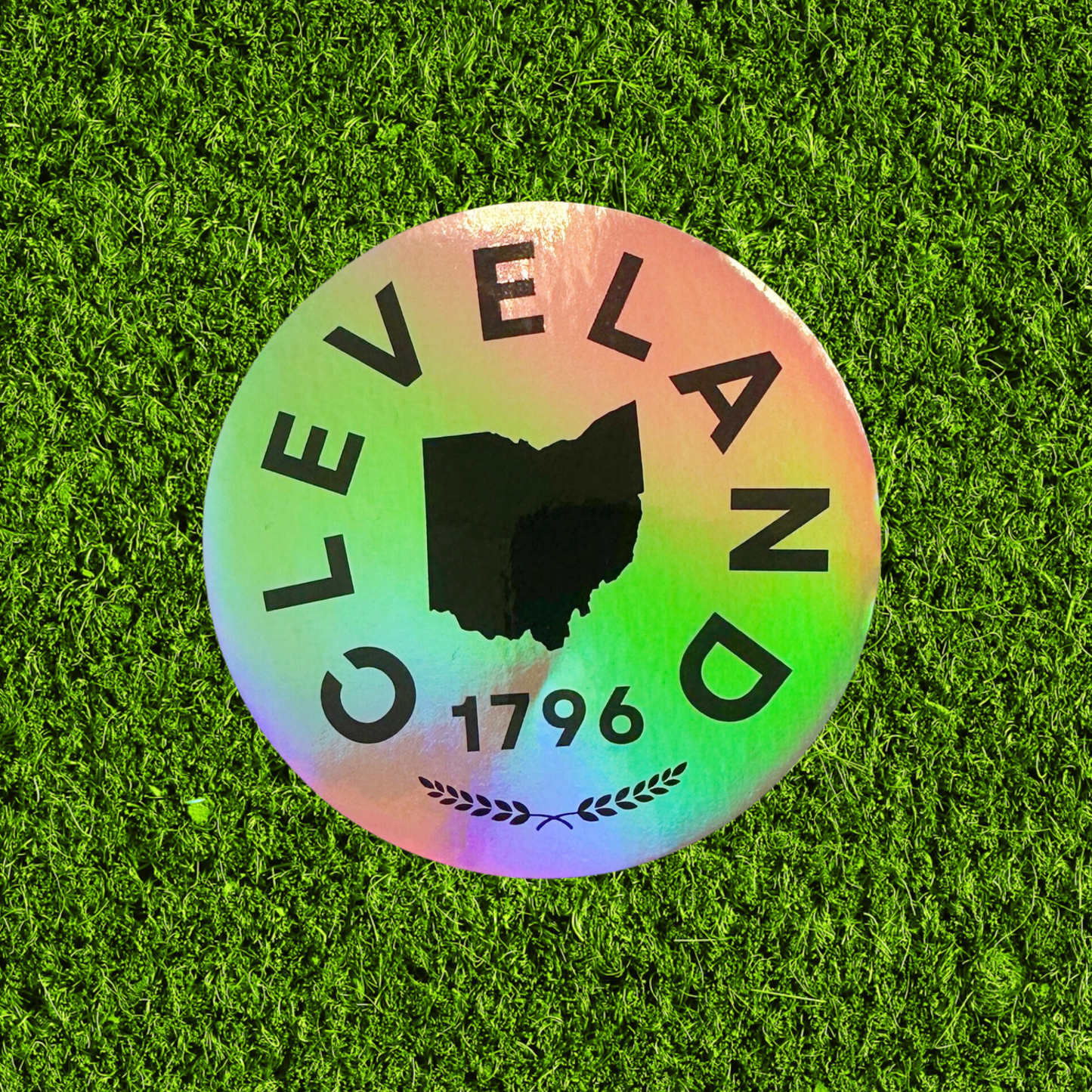 Cleveland, Ohio Wheat Holographic Sticker