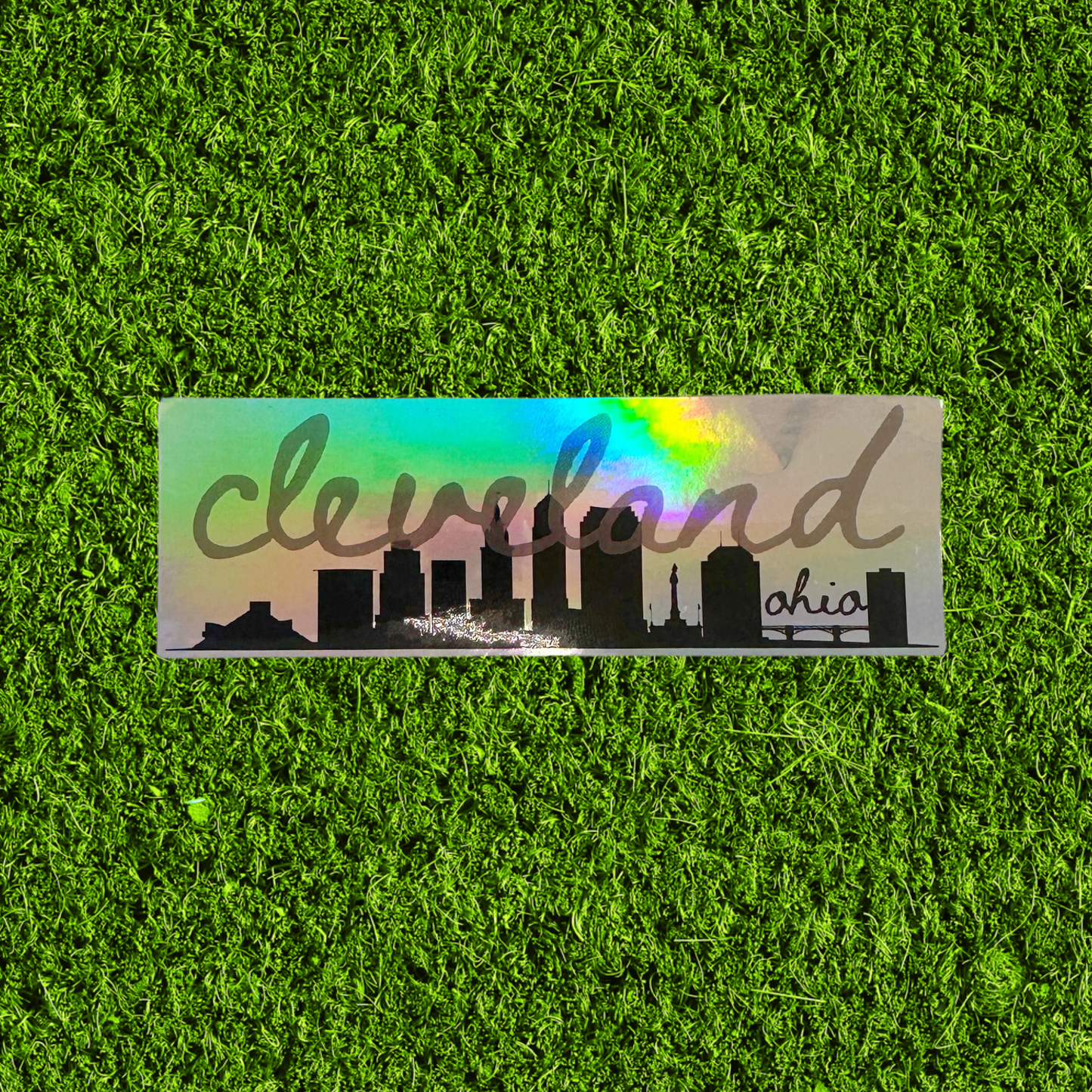 Cleveland Skyline Holographic Sticker