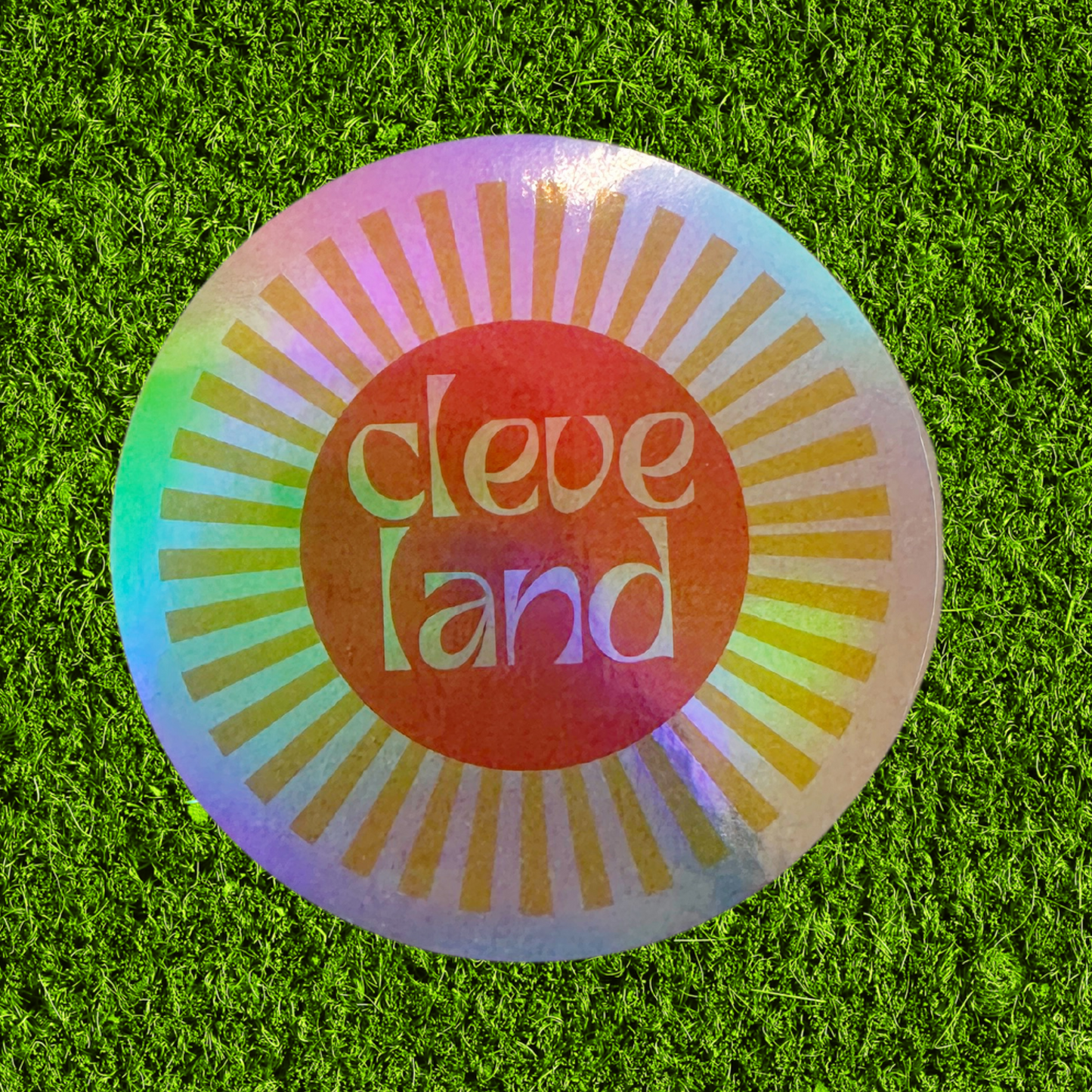 Cleveland Starburst Holographic Sticker