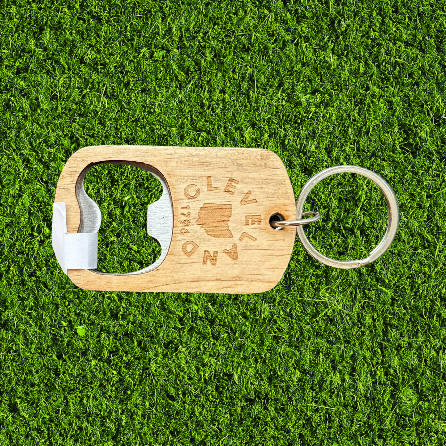 Wooden Bottle Opener Keychain