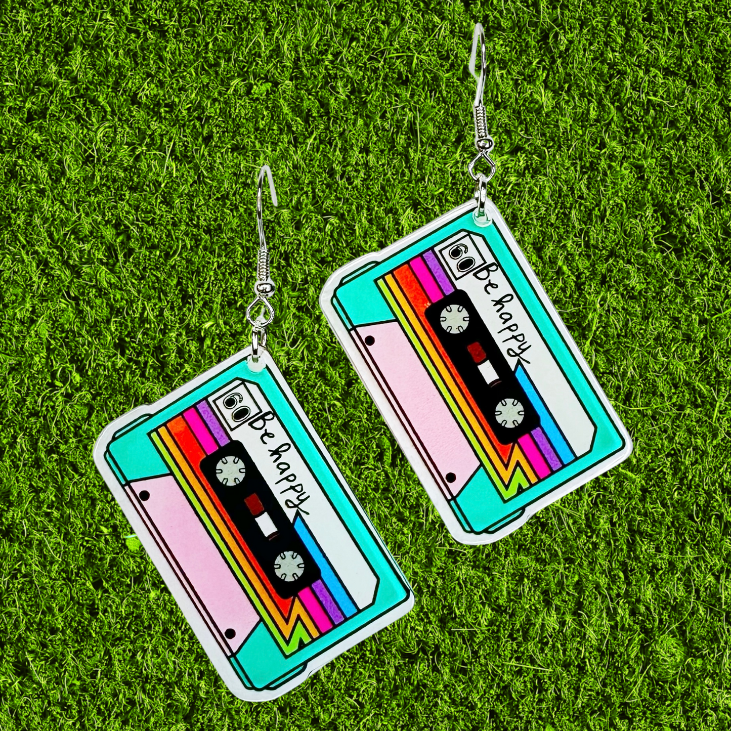 Be Happy Cassette Earrings