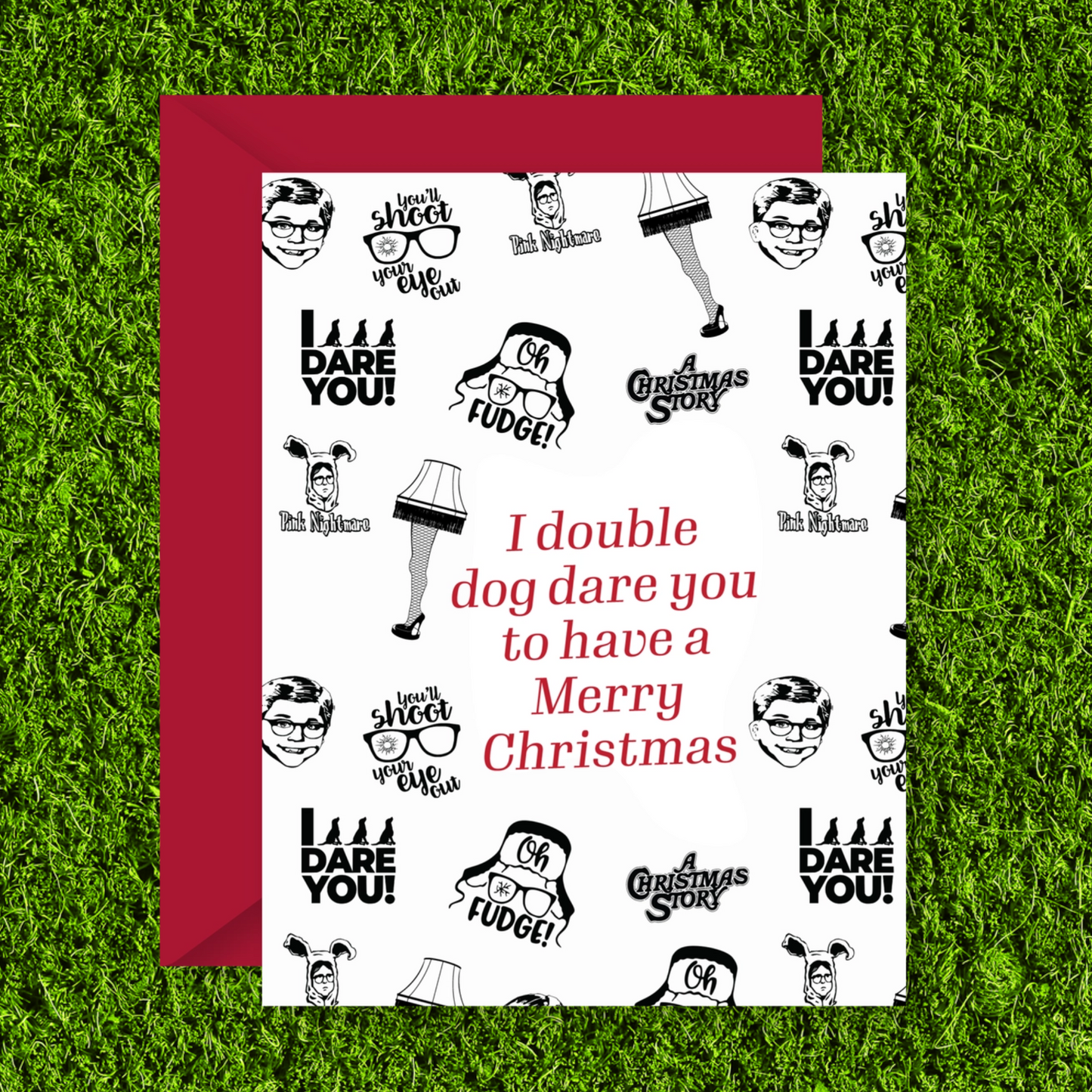 Double Dog Dare You (A Christmas Story) Greeting Card