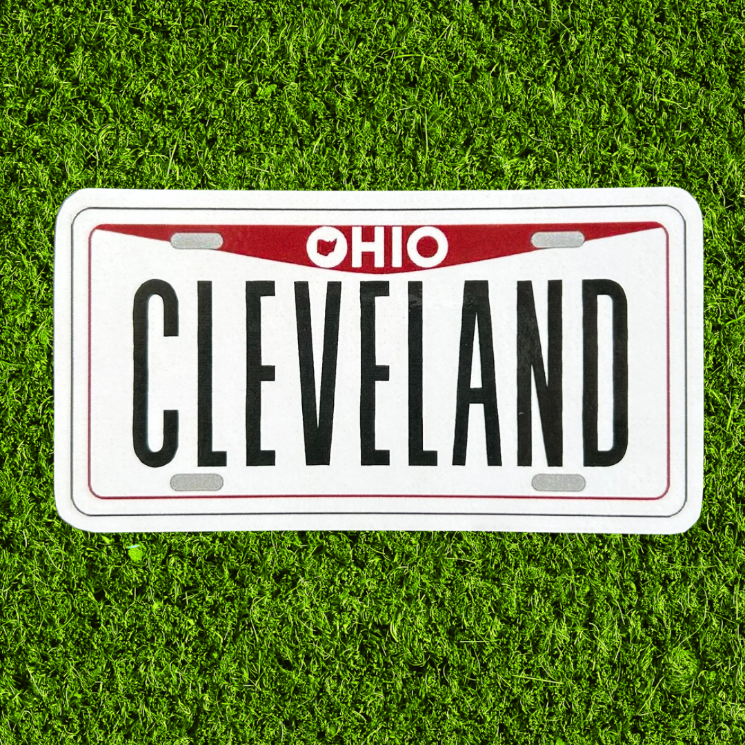 Ohio License Plate Cleveland Sticker