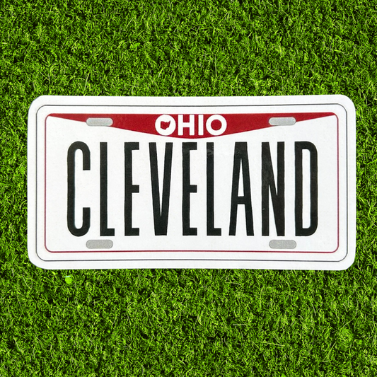 Ohio License Plate Cleveland Sticker