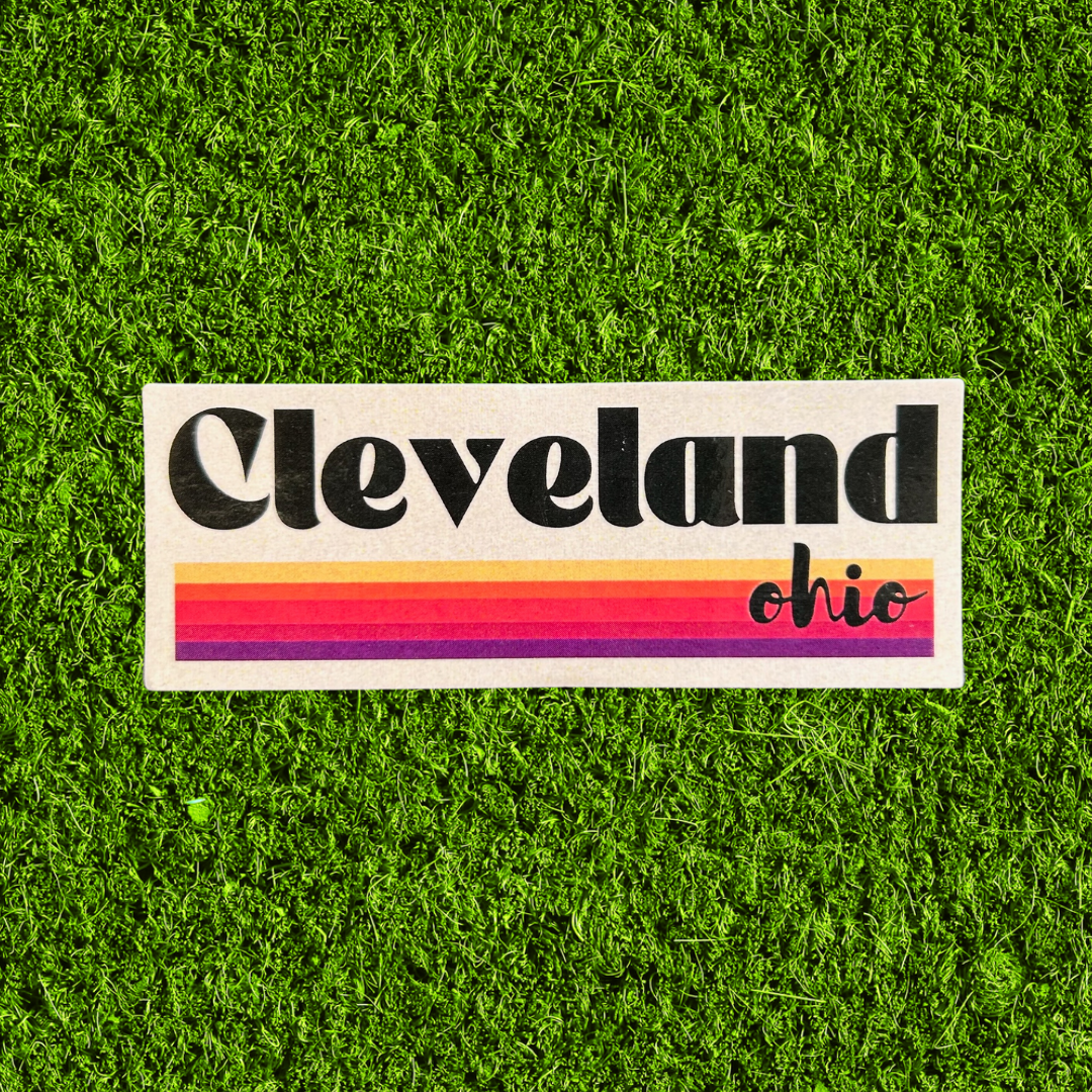 Cleveland Ohio Retro Mini Sticker