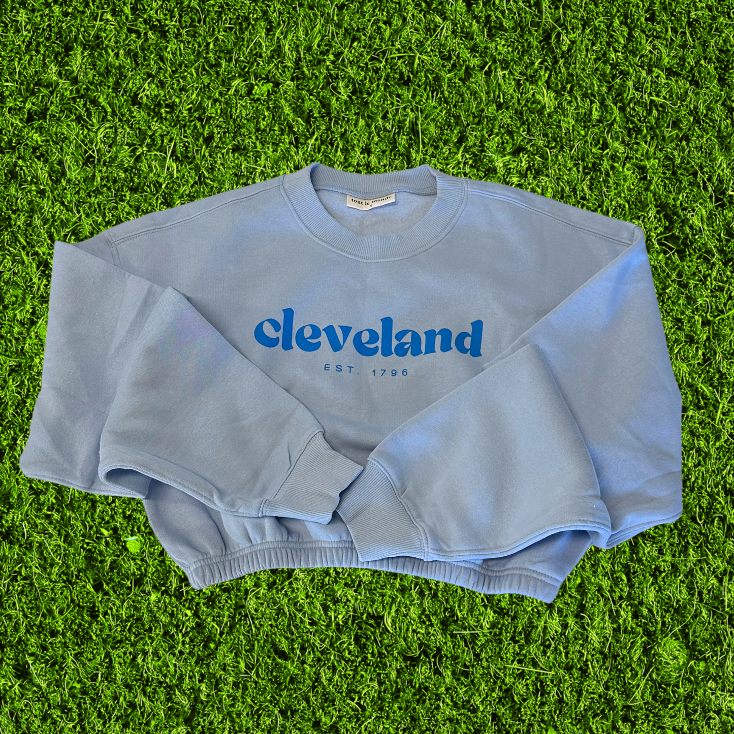 Women's Cleveland Est. 1796 Cropped Elastic Hem Sweatshirt