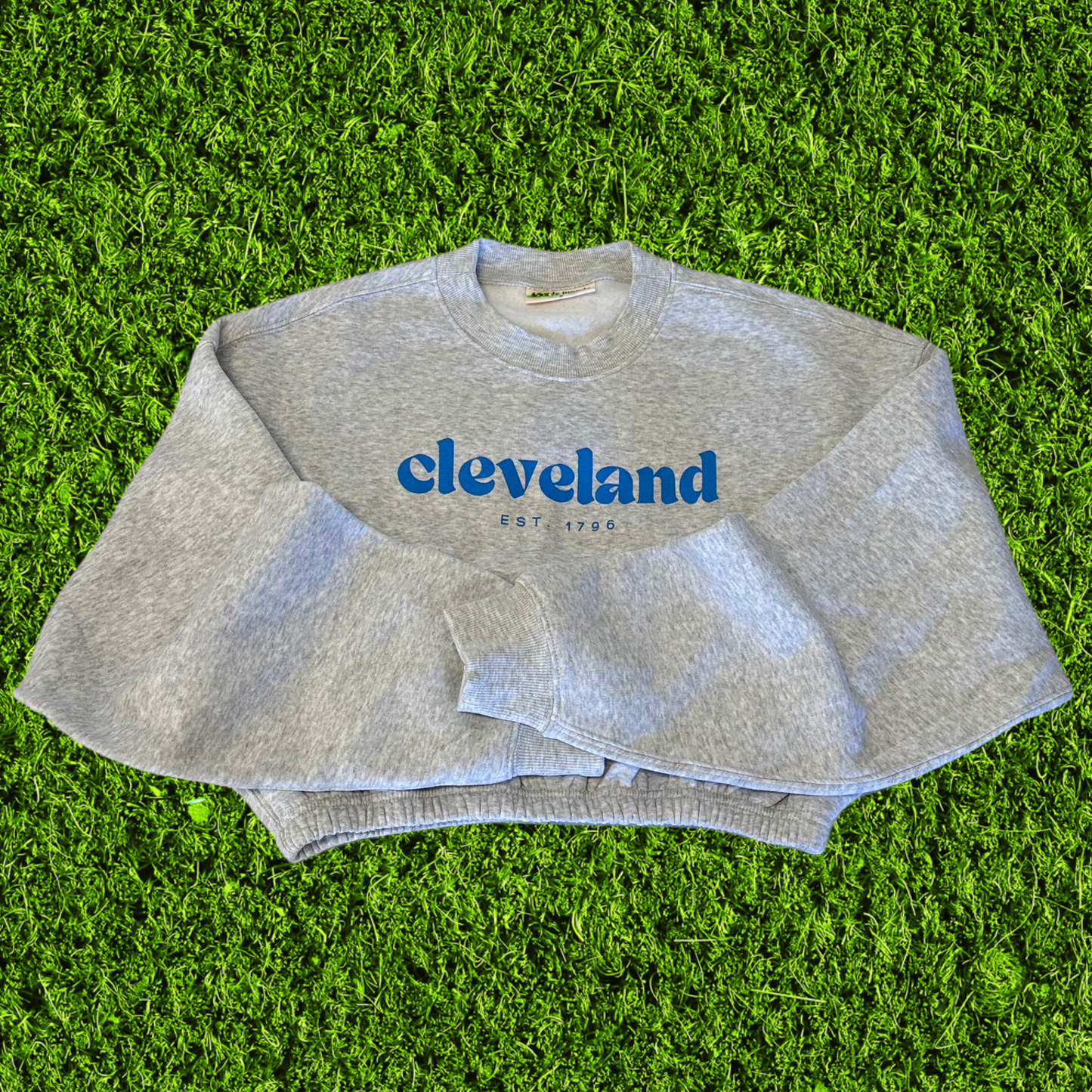 Women's Cleveland Est. 1796 Cropped Elastic Hem Sweatshirt