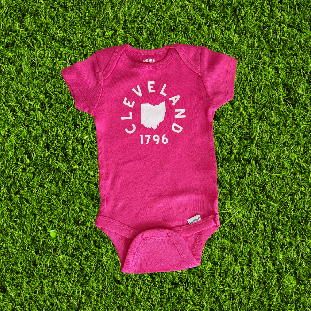 Cleveland Wreath Baby Onesie