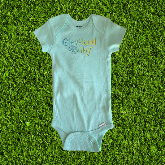 Cleveland Baby Mint Baby Onesie