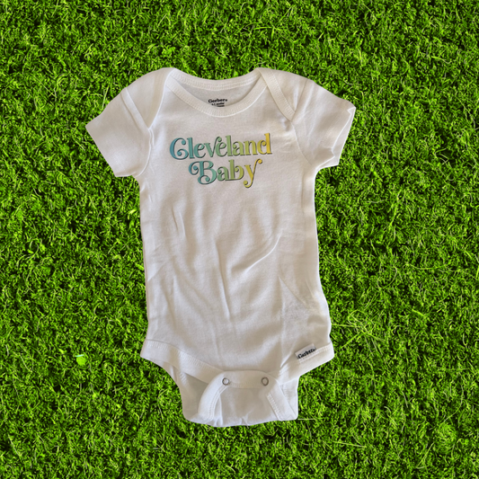 Cleveland Baby White Baby Onesie