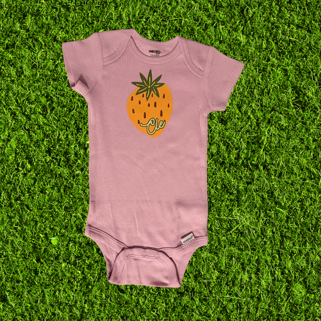 Cle Strawberry Mauve Baby Onesie