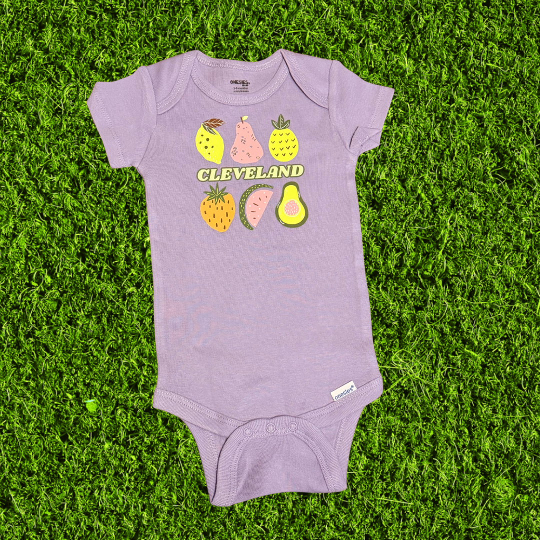 Cleveland Fruit Lavender Baby Onesie