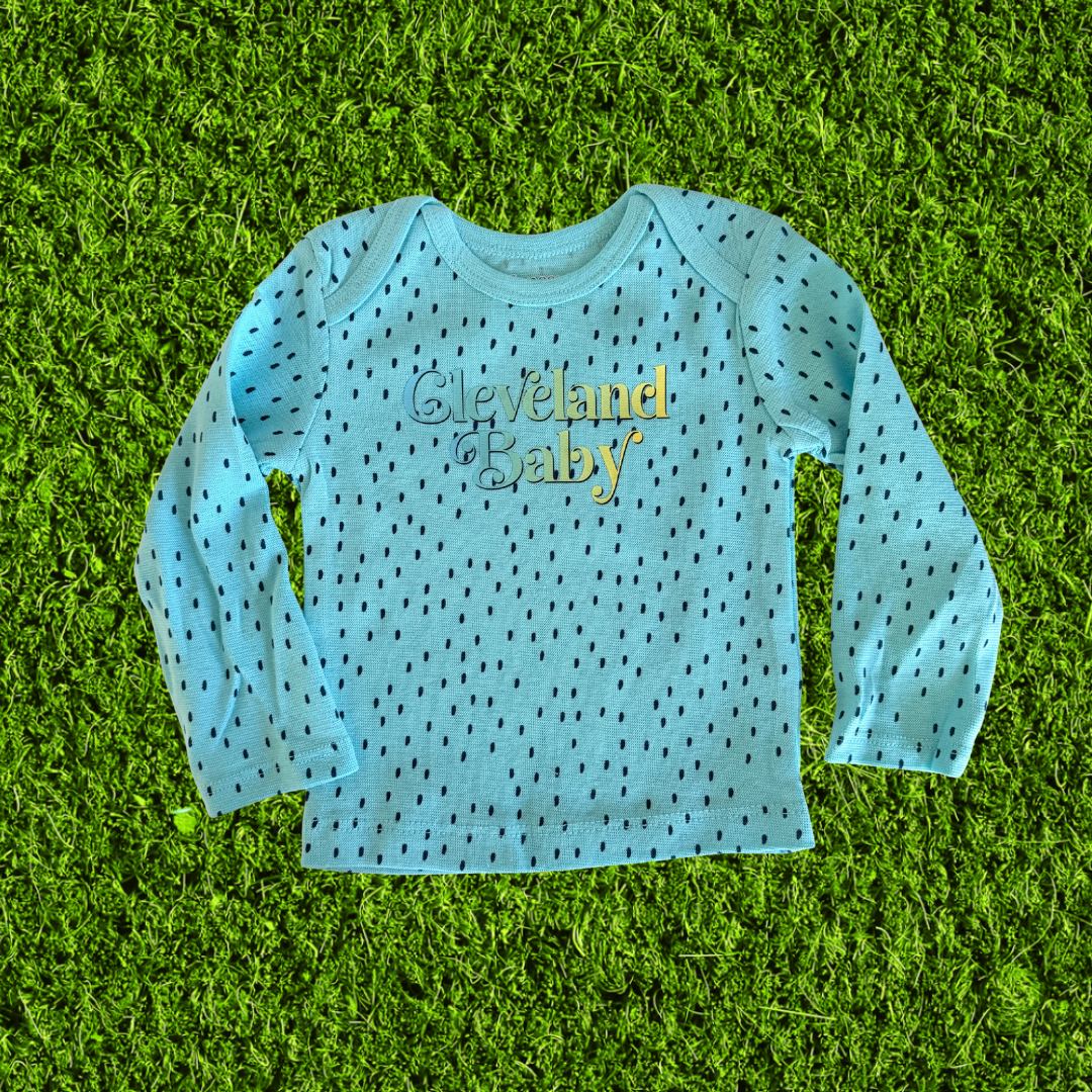 Cleveland Baby Speckled Baby Long Sleeve T-Shirt