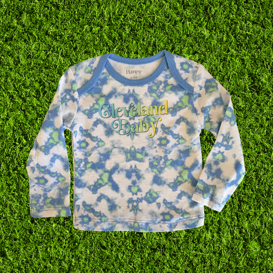 Cleveland Baby Tie Dye Baby Long Sleeve T-Shirt