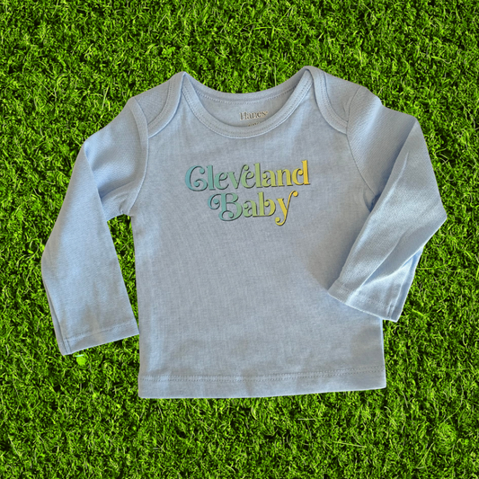 Cleveland Baby Blue Baby Long Sleeve T-Shirt
