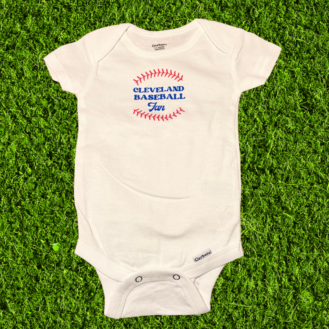 Cleveland Baseball Fan Baby Onesie