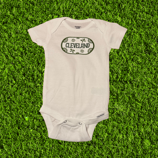 Cleveland 70's Patch Print Baby Onesie